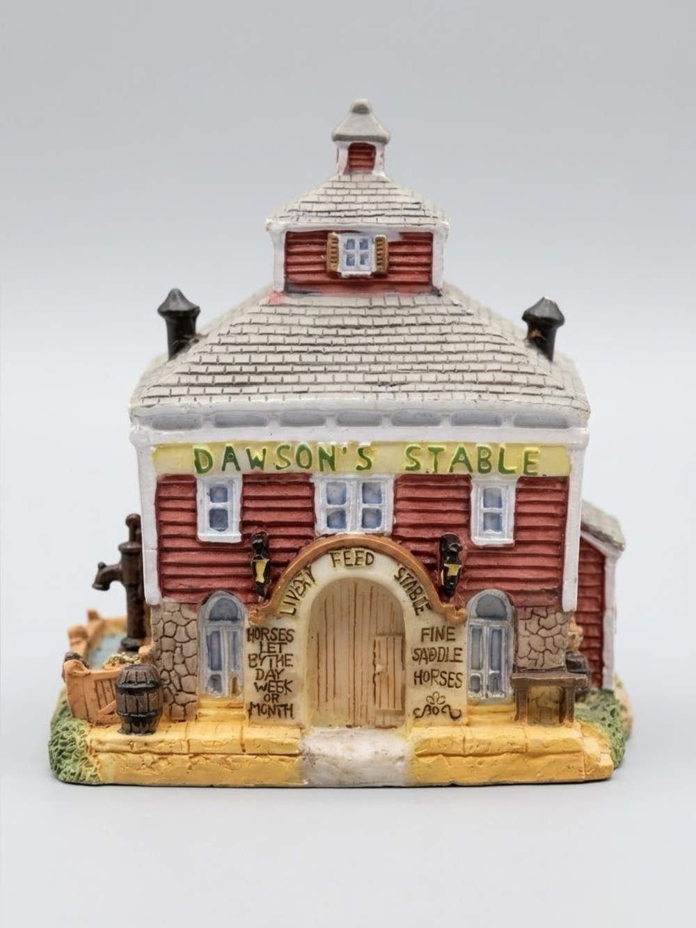 Liberty Falls Dawson Livery & Feed Stable Vintage Village Building AH156 NIB